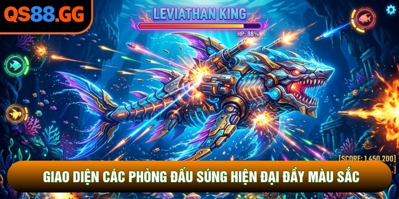 Giao diện các phòng đấu súng hiện đại đầy màu sắc